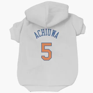 New York Knicks Precious Achiuwa White  Dog & Cat Pet Hoodie