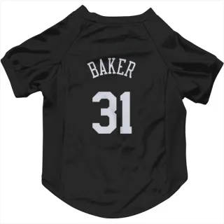 New York Knicks Ron Baker Black  Dog & Cat Pet Jersey