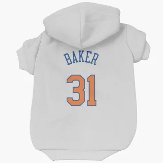 New York Knicks Ron Baker White  Dog & Cat Pet Hoodie