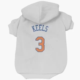 New York Knicks Trevor Keels White  Dog & Cat Pet Hoodie