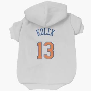 New York Knicks Tyler Kolek White  Dog & Cat Pet Hoodie