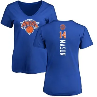 Women's New York Knicks Anthony Mason Royal Backer T-Shirt