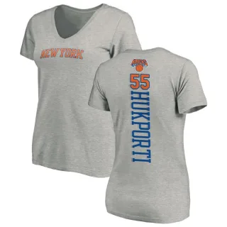 Women's New York Knicks Ariel Hukporti Ash Backer T-Shirt