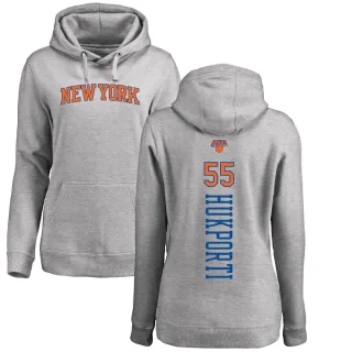 Women's New York Knicks Ariel Hukporti Branded Ash Backer Pullover Hoodie