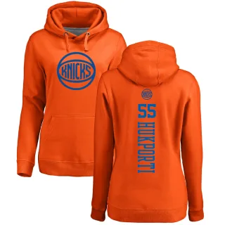 Women's New York Knicks Ariel Hukporti Orange Branded One Color Backer Pullover Hoodie