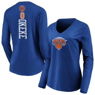 Women's New York Knicks Chuma Okeke Royal Backer Long Sleeve T-Shirt