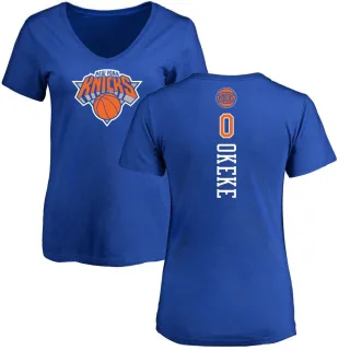 Women's New York Knicks Chuma Okeke Royal Backer T-Shirt