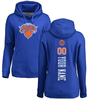 Women's New York Knicks Custom Royal Branded Backer Pullover Hoodie