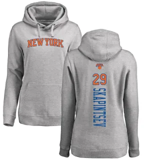 Women's New York Knicks Dmytro Skapintsev Branded Ash Backer Pullover Hoodie