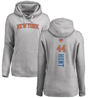 Women's New York Knicks Feron Hunt Branded Ash Backer Pullover Hoodie