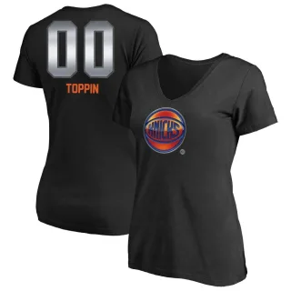 Women's New York Knicks Jacob Toppin Black Midnight Mascot T-Shirt