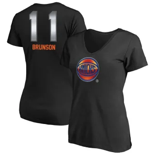 Women's New York Knicks Jalen Brunson Black Midnight Mascot T-Shirt