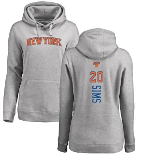 Women's New York Knicks Jericho Sims Branded Ash Backer Pullover Hoodie