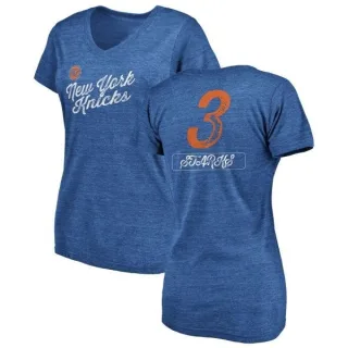 Women's New York Knicks John Starks Royal Sideline V-Neck T-Shirt