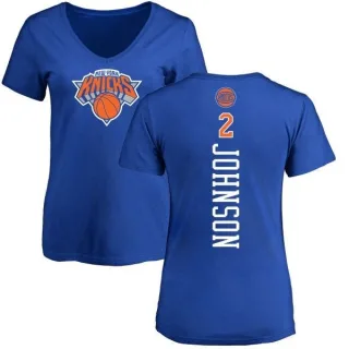 Women's New York Knicks Larry Johnson Royal Backer T-Shirt