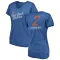 Women's New York Knicks Larry Johnson Royal Sideline V-Neck T-Shirt