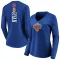 Women's New York Knicks Matt Ryan Royal Backer Long Sleeve T-Shirt