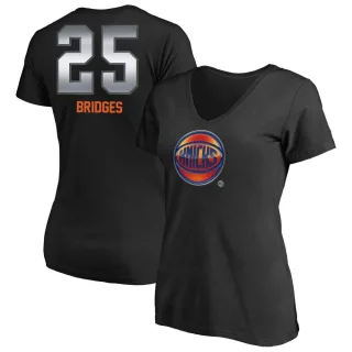 Women's New York Knicks Mikal Bridges Black Midnight Mascot T-Shirt