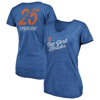 Women's New York Knicks Mikal Bridges Royal Sideline V-Neck T-Shirt