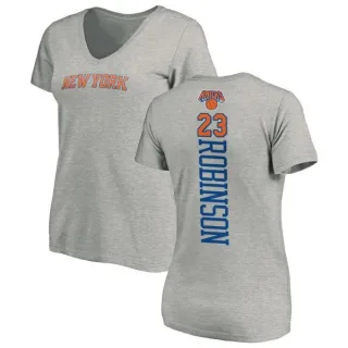 Women's New York Knicks Mitchell Robinson Ash Backer T-Shirt