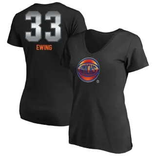 Women's New York Knicks Patrick Ewing Black Midnight Mascot T-Shirt