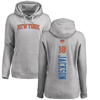 Women's New York Knicks Phil Jackson Branded Ash Backer Pullover Hoodie