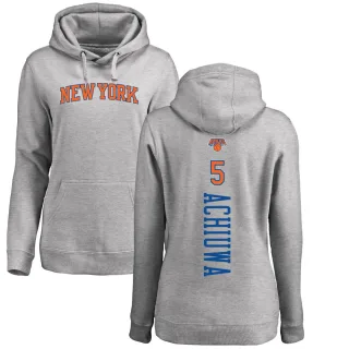 Women's New York Knicks Precious Achiuwa Branded Ash Backer Pullover Hoodie