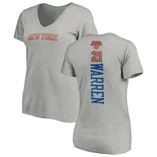 Women's New York Knicks T.J. Warren Ash Backer T-Shirt