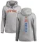 Women's New York Knicks T.J. Warren Branded Ash Backer Pullover Hoodie