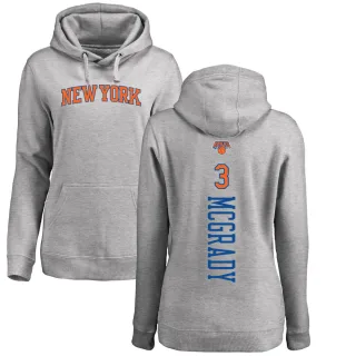 Women's New York Knicks Tracy Mcgrady Branded Ash Backer Pullover Hoodie