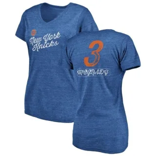 Women's New York Knicks Tracy Mcgrady Royal Sideline V-Neck T-Shirt