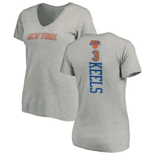 Women's New York Knicks Trevor Keels Ash Backer T-Shirt