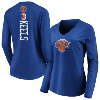 Women's New York Knicks Trevor Keels Royal Backer Long Sleeve T-Shirt