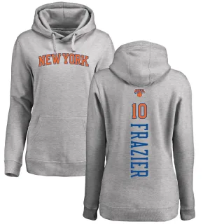 Women's New York Knicks Walt Frazier Branded Ash Backer Pullover Hoodie