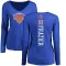 Women's New York Knicks Walt Frazier Royal Backer Long Sleeve T-Shirt