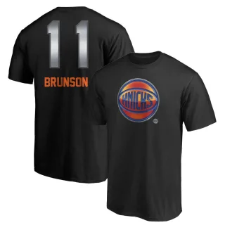 Youth New York Knicks Jalen Brunson Black Midnight Mascot T-Shirt