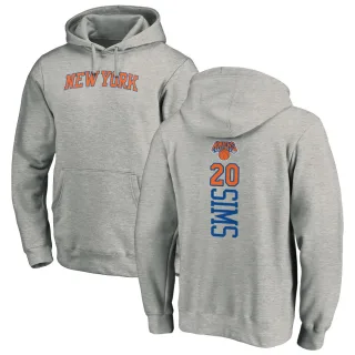 Youth New York Knicks Jericho Sims Branded Ash Backer Pullover Hoodie