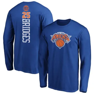 Youth New York Knicks Mikal Bridges Royal Backer Long Sleeve T-Shirt