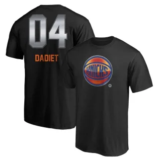 Youth New York Knicks Pacome Dadiet Black Midnight Mascot T-Shirt