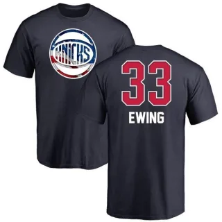 Youth New York Knicks Patrick Ewing Navy Name and Number Banner Wave T-Shirt