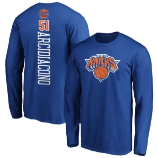 Youth New York Knicks Ryan Arcidiacono Royal Backer Long Sleeve T-Shirt