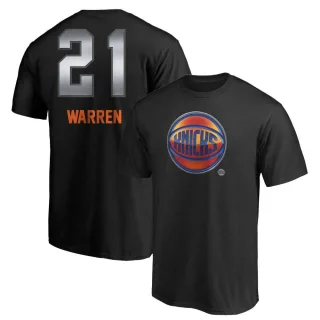 Youth New York Knicks T.J. Warren Black Midnight Mascot T-Shirt